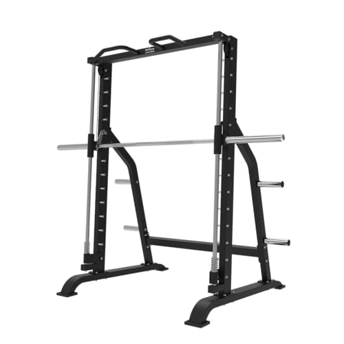 Bad Company Multipresse inkl. Gegengewichte und Klimmzugstange I Smith Machine mit Gegengewichten für das Ganzkörpertraining I BCA-104 (Kunststoff-Umlenkrollen)