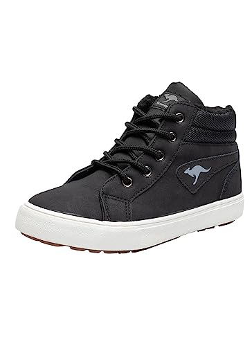 KangaROOS Unisex KAVU I Sneaker, Jet Black/White, 36 EU