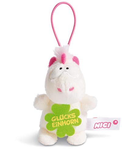 NICI 44985 Anhänger Einhorn Theodor mit Spruch GLÜCKSEINHORN 8cm mit Loop