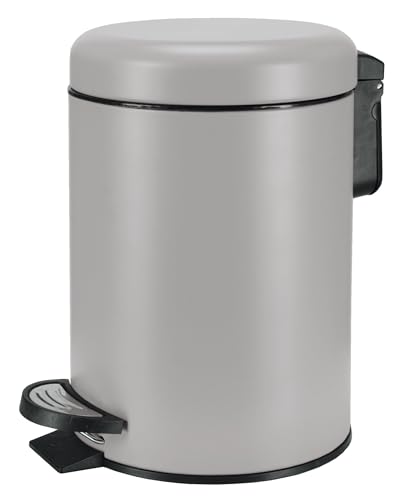 Kleine Wolke Kosmetikeimer One, Farbe: Platin, Material: Edelstahl/PP, Größe: Eimer 3 Liter 16,8 cm x 25 cm