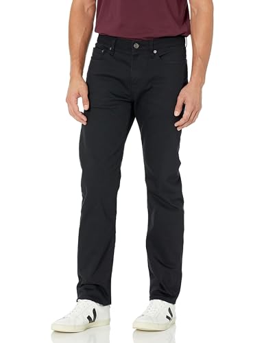 Amazon Essentials Herren Stretchjeans, Gerade Geschnitten - Auslauffarben, Schwarz, 42W / 30L
