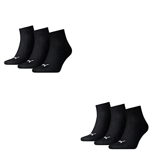 Puma Herren Sportsocken Quarters Sportsocken 6er Pack, Schwarz, 43-46, 2x251015200043