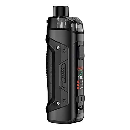 GEEKVAPE Aegis Boost Pro 2 Kit | GEEKVAPE B100 Kit - 0,96-Zoll gebogenes Display, 4,5ml Pod kompatibel mit P-Coils Vape Kit E-Zigarette No Nicotine Battery not Include (Schwarz)