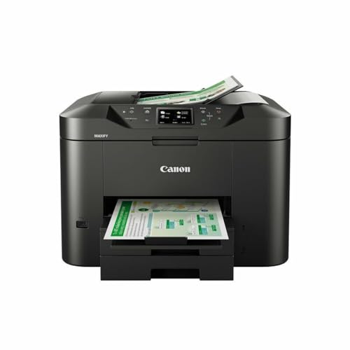 Canon MAXIFY MB2750 Tintenstrahldrucker 4-in-1 Multifunktionsgerät DIN A4 (Drucker, Scanner, Kopierer, Fax, ADF, 600x1200 DPI, WLAN, 24/15,5 ISO-Seiten/Min., Duplexdruck, 500-Blatt-Kassette) schwarz