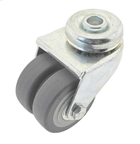 Apparate-Doppelrolle, Rückenloch 10,2 mm, Lenkrolle, 50mm Transportrollen Möbelrollen