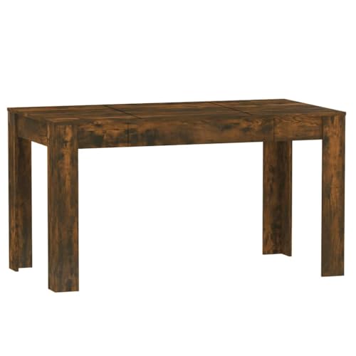 vidaXL Esstisch Küchentisch Tisch Speisetisch Esszimmertisch für Restaurant Esszimmer Küche Räuchereiche 140x74,5x76 cm Holzwerkstoff