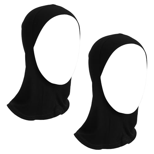 SynHHergyx 2 Stück Modal Kopftuch Hijab Undercap Damen Muslimische Hijab Halsbedeckung Schal Verstellbarer Elastische Kopfschal Sportkopfschal