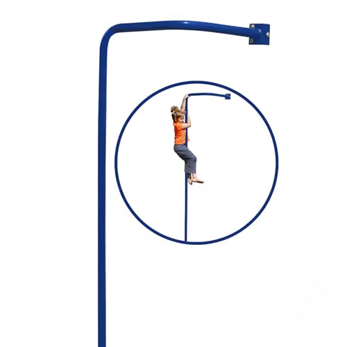 Spielturmking Feuerwehrstange 2,70m für Spielturm – Kletterstange aus verzinktem Stahl – Robust, Blau, UV-beständig & wetterfest – Rutschstange für Garten – Spielturm Zubehör für Kinder – Modell MAX