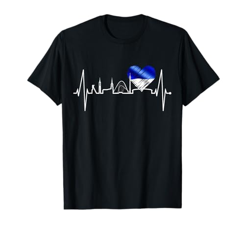 Gelsenkirchen Skyline Herzschlag Fan Herz Liebe Ruhrgebiet T-Shirt