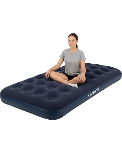 AVENLI Luftmatratze Luftbett Camping für 1 Person 191x99x22cm aufblasbare Matratze Gästebett weiche Liegefläche mit beflockter Oberfläche Reise-Bett für Camping & Zuhause