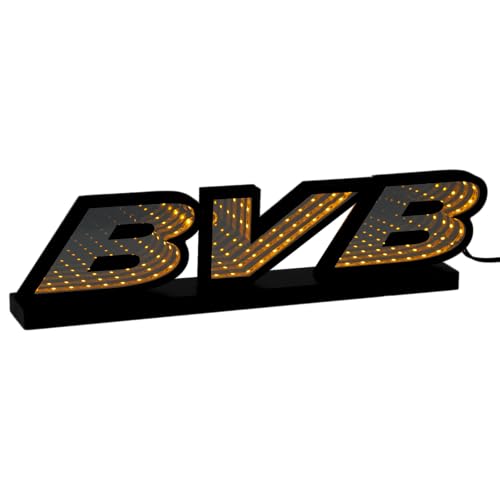 BVB LED Leuchtschriftzug, USB-betrieben, Schwarz mit LED-Beleuchtung