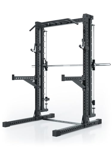 Atletica R7 Saber | Squat Rack mit Multipresse | Squat Rack mit integrierter Smith Station/Multipresse. Optional did Deadlift Station modular erweiterbar. Größe 203 cm