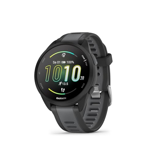 Garmin Forerunner 165 - leichte GPS Smartwatch zum Laufen, mit AMOLED Touchscreen, Trainingsempfehlungen, Gesundheitsdaten, smarten Funktionen
