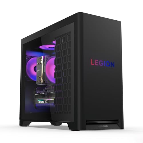 Lenovo Legion Tower 5i Gaming AI Desktop-PC | NVIDIA GeForce RTX 5070 | Intel Core Ultra 7 | 32GB RAM | 2TB SSD | Win11 | Eclipse Black | Transparente Abdeckung | 30L | 3 Monate GamePass