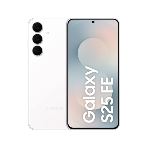 Samsung Galaxy S25 FE mit Galaxy AI, Handy mit Android, 6,7 Zoll FHD-Display, 50 MP Kamera, 256 GB Speicher, 8 GB RAM, 4.900 mAh Akku, White, 3 Jahre Herstellergarantie [Exklusiv auf Amazon]