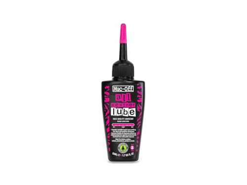 Muc-Off All-Weather Chain Lube Allwetter- Kettenöl, 50 ml - Biologisch Abbaubares Schmierfett Kettenfett, Kettenspray Fahrrad, Für alle Arten von Fahrrädern - Formuliert Für Alle Wetterbedingungen