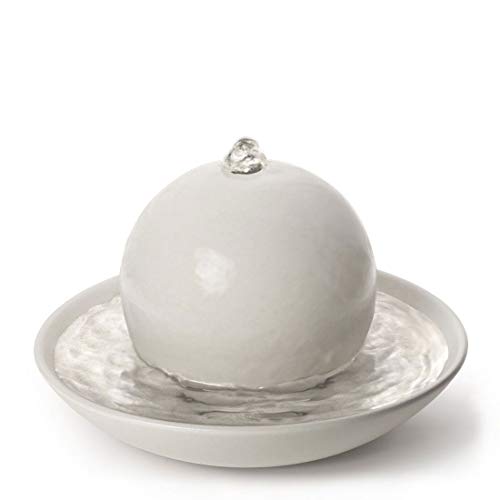 PRIMAVERA Duftbrunnen Rondo Cremeweiß matt - Luftbefeuchter, Diffuser, Raumduft - Reinigung und Erfrischung der Raumluft - Aromatherapie