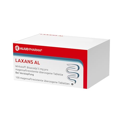 ALIUD PHARMA Laxans AL, 100 Tabletten: Abführmittel mit Bisacodyl für einen erleichterten Stuhlgang bei Verstopfung