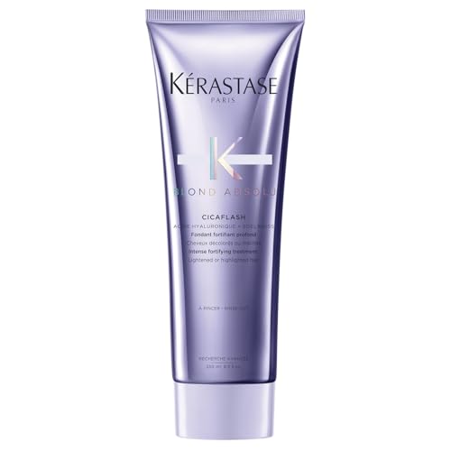Kérastase Blond Absolu, Conditioner für trockenes und blondiertes oder gesträhntes Haar, Gegen Haarbruch und Spliss, Mit Hyaluronsäure, Cicaflash Conditioner, 250 ml