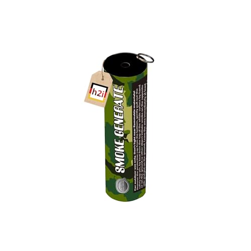 h2i Rauchgenerator mit Reißzünder| 1 Stück | Schwarz | +/- 180 sec | Rauch Vulkan Fontäne | Rauchtopf Rauchgenerator Rauchbombe | dichter kräftiger Rauch | Ganzjahresfeuerwerk Kat T1/F1