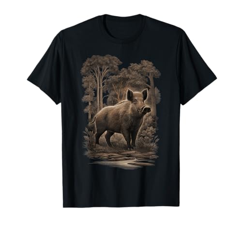 Jäger & Jägerin Wildschwein Jagd Geschenk Jagdkleidung T-Shirt