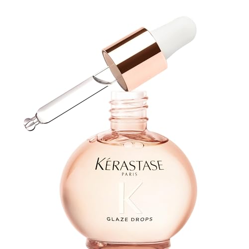 Kérastase Gloss Absolu Glaze Drops, Leichtes Haaröl für langes, zu Frizz neigendes Haar, Mit Wildrosenöl, Für ultimativen Glanz & Geschmeidigkeit, 45ml