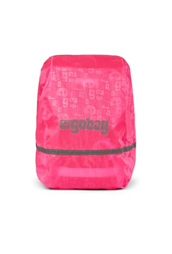 ergobag Regenschutz für Schulranzen und Rucksack, wasserdicht, mit Reflektoren und Gummizug