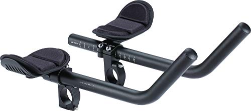 BBB Cycling Aero Bars Maximale Aerodynamik Fahrradlenker Aluminium, Extra lange J-Bend Armlehne für Rennräder Triathlon Lenkerstütze Rutschfeste Fahrradgriffe AeroMax BHB-60, Ø 25.4 / 31.8 mm