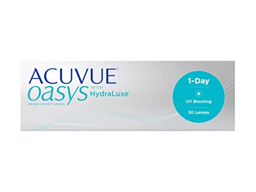 ACUVUE OASYS 1-Day Tageskontaktlinsen helfen das Gefühl von müden & trockenen Augen zu reduzieren – Tageskontaktlinsen mit -2.25 dpt und BC 8.5 – UV Schutz & Komfortables Tragegefühl – 30 Linsen