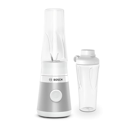 Bosch Mini-Standmixer, Smoothie Maker, Mini-Highspeed-Mixer, bis zu 40.000 rpm, 450 W, ToGo-Flasche, 4-Klingen-Messer, spülm. Teile, Made in Europe, VitaPower Serie 2 MMB2111T