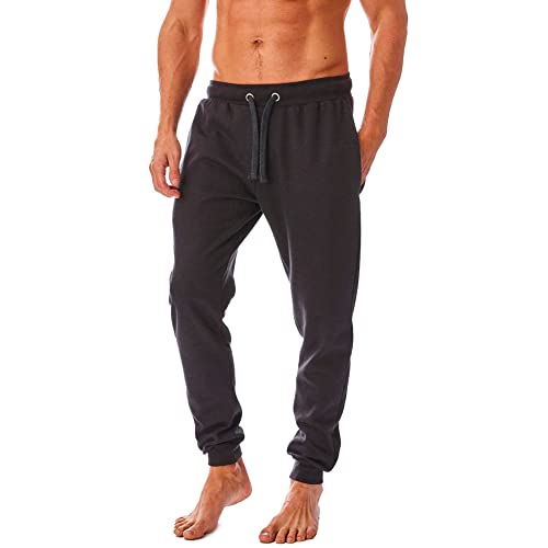 Iron Mountain Herren Jogginghose Umweltfreundliche Jogginghose aus recyceltem Garn, Jogger, Trainingshose mit Bündchen, Holzkohle Mergel, L