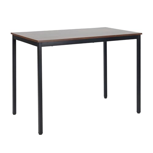 Relaxdays Esstisch, für 4 Personen, Küchentisch HBT: 76x110x60 cm, Esszimmer & Küche, Tisch, bis 80 kg, braun/schwarz