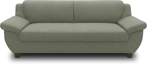 DOMO. collection Panama 3 Sitzer, Sofa, 3er Couch, Garnitur, 3-2-1, grün, 207 cm
