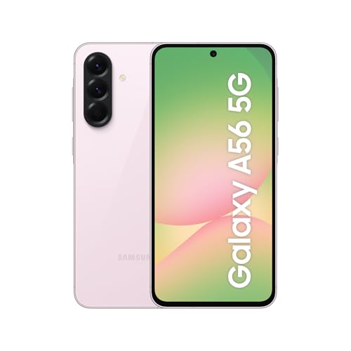 Samsung Galaxy A56 5G AI Smartphone ohne Vertrag, Simlockfreies AI Handy mit Android, 8 GB RAM, 128 GB Speicher, 50-MP-Kamera, Awesome Pink, 2,5 Jahre Herstellergarantie