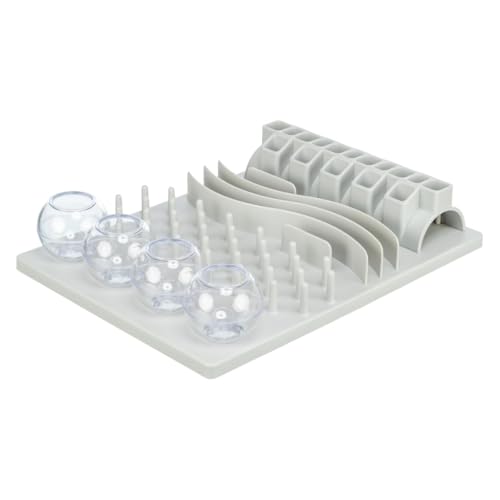 TRIXIE Fun Board – Katzenspielzeug mit 5 Spielmodulen – rutschfest – spülmaschinenfest – Kunststoff – inkl. Trainingsanleitung – weiß – 4590