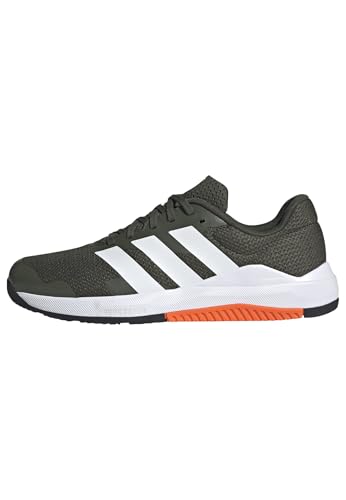 adidas Herren Dropset Base Training Shoes, Night Cargo/Cloud White/Impact Orange, 42 2/3 EU
