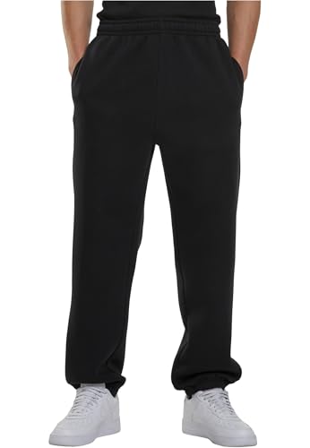 Urban Classics Herren Trainingshose Sweatpants, Jogginghose für Männer, Straight Leg, Reißverschlüsse an den Beinabschlüssen, XL, Black