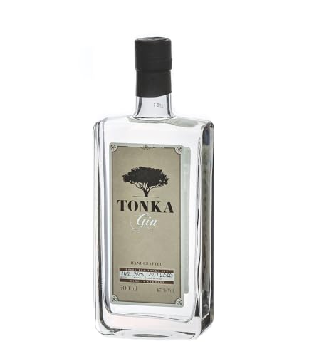 Tonka Gin Handcrafted I 500 ml I 47% vol. I Noten von Vanille Bittermandelöl und würziger Heublume I Vegan
