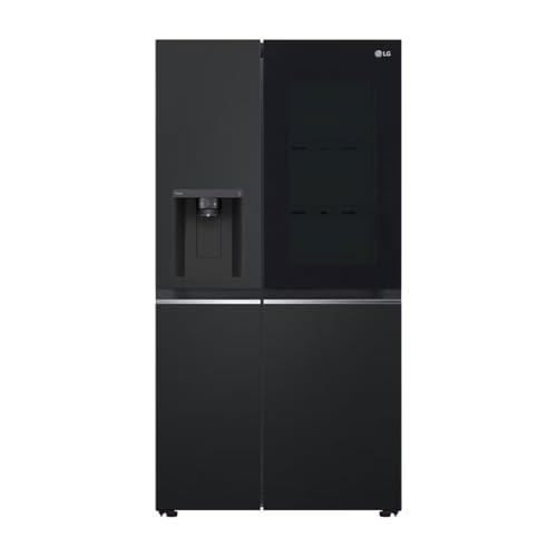 LG GSGV81EPLL Side by Side Kühlschrank, Klasse E, 635 L, Instaview, Kühlschrank mit Gefrierfach, Eis-, Crushed Ice- Wasserspender, Total NoFrost, Smart Inverter Kompressor, Wi-Fi
