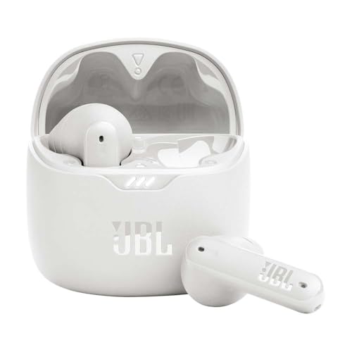 JBL Tune Flex TWS – Wasserdichte, True-Wireless In-Ear-Kopfhörer mit Noise-Cancelling - Weiß – Mit bis zu 32 h Musikwiedergabe