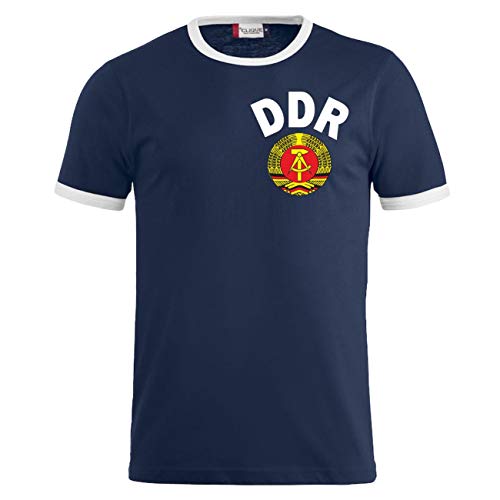 Herren T-Shirt DDR National Trikot Team Ostdeutschland Osten NVA 1974 FDJ