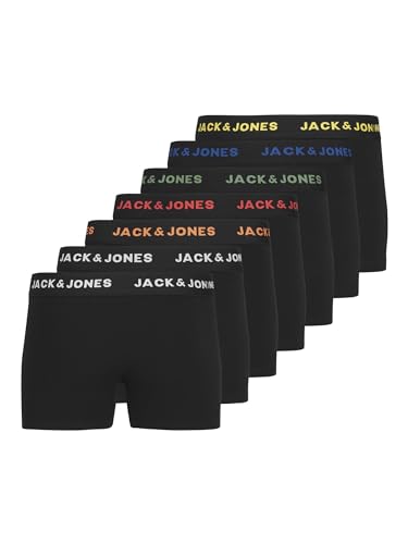 Jack & Jones Jungen Jacbasic 7 Pack Noos Jnr Trunks, Schwarz, 176 EU