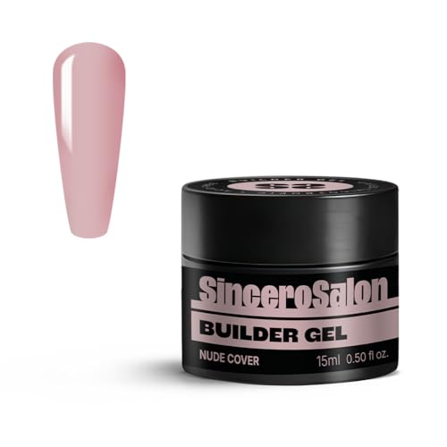 SINCERO SALON Aufbaugel für Gelnägel - Nude Cover - TPO-frei - UV Gel zur Nagelverlängerung und Modellage - Nail Art Gel Nagel - Acrylgel für Nägel - Farbgel für Gelnägel - Versiegelungsgel - 15ml