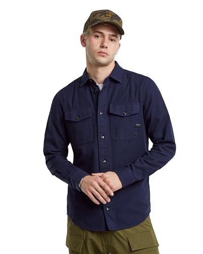 G-STAR RAW Herren Marine Slim Hemd, Blau (Sartho Blue gd D24963-D454-B597), XL