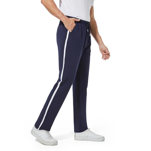 FGFD&OU Jogginghose Herren Lang Baumwolle, Sporthose Herren, Freizeithose Trainingshose Männer, Sport Hosen Sweatpants Joggers, Laufhose Yogahose Sweathose Fitness (Marineblau, L)