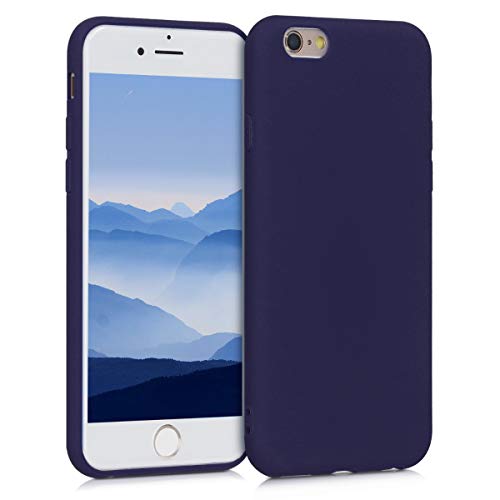 kwmobile Hülle kompatibel mit Apple iPhone 6 / 6S Hülle - weiches TPU Silikon Case - Cover geeignet für kabelloses Laden - Deep Ocean