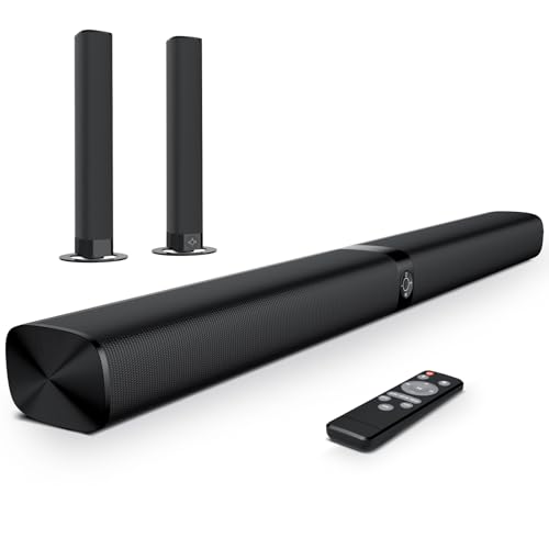 GarageRock Soundbar für TV Geräte, Teilbare 2-in-1 TV Soundbr mit Automatischer Lautstärkeanpassung
