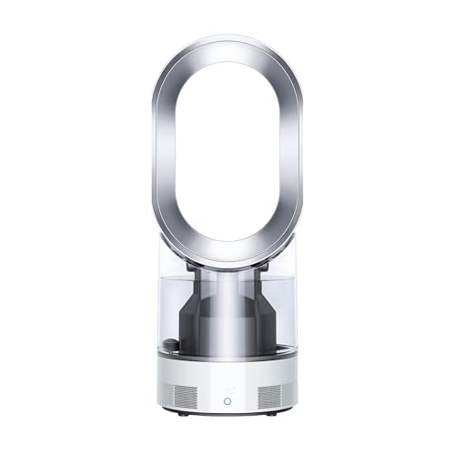 Dyson AM10 Luftbefeuchter und Ventilator, Ultrafeine Kaltluft-Befeuchtung, Automatische Feuchtigkeitskontrolle, Weiß/Silber