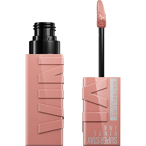 Maybelline New York flüssiger Lippenstift, Liquid Lipstick mit 16 Stunden Halt und glänzendem Finish, Super Stay Vinyl Ink, Nr. 95 Captivated, 4,2 ml