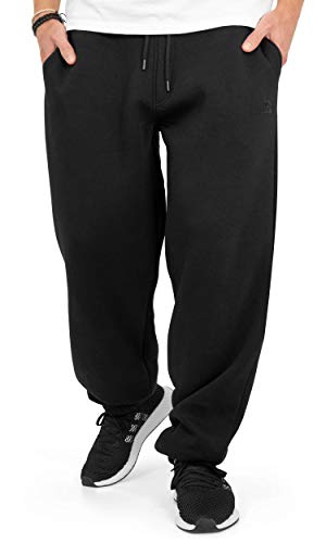 BACKSPIN Sportswear Jogginghose Herren & Damen Schwarz I Warme Unisex Jogging-Hose weit geschnitten mit 70% Baumwolle I Sweatpants kuschelig Freizeithose